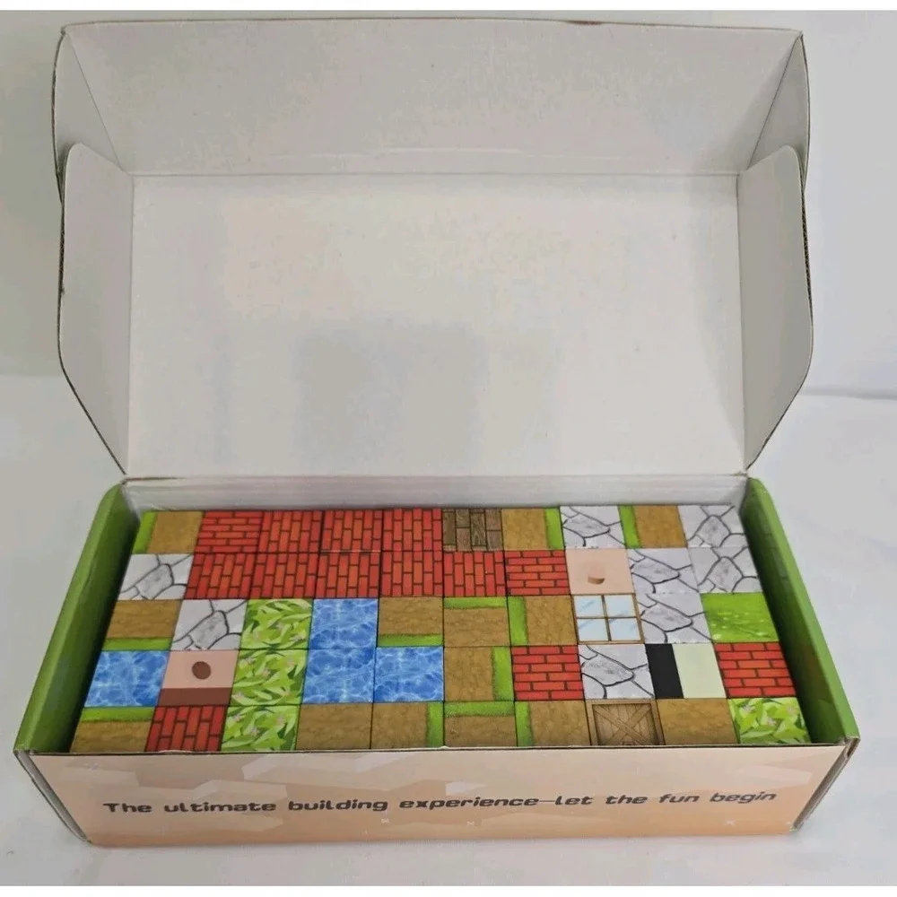 Minecraft-style Magnetic Block Building Set 100 Pcs
